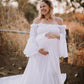 Maternity Photoshoot Dresses Hire - Prim - White Gown - 4 DAY RENTAL