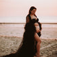Maternity Photoshoot Dresses - Sophie - Black Tulle Robe - 4 DAY RENTAL