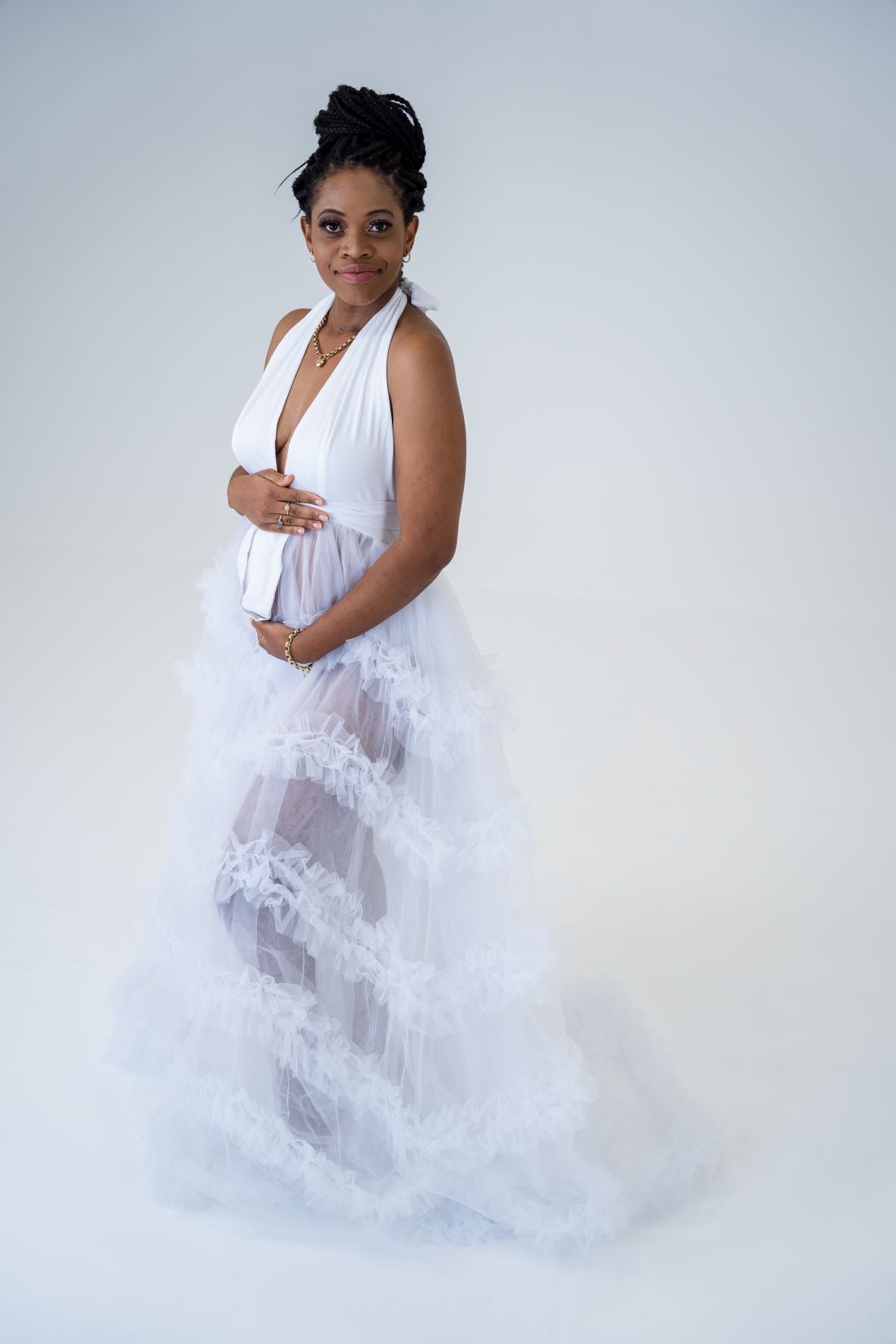maternity photo shoot gown