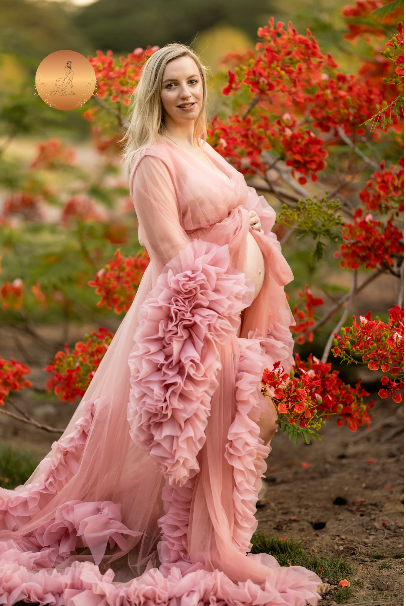 maternity photo shoot gown