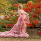Maternity Photoshoot Dresses - Pink Tulle Robe - Lola - 4 DAY RENTAL