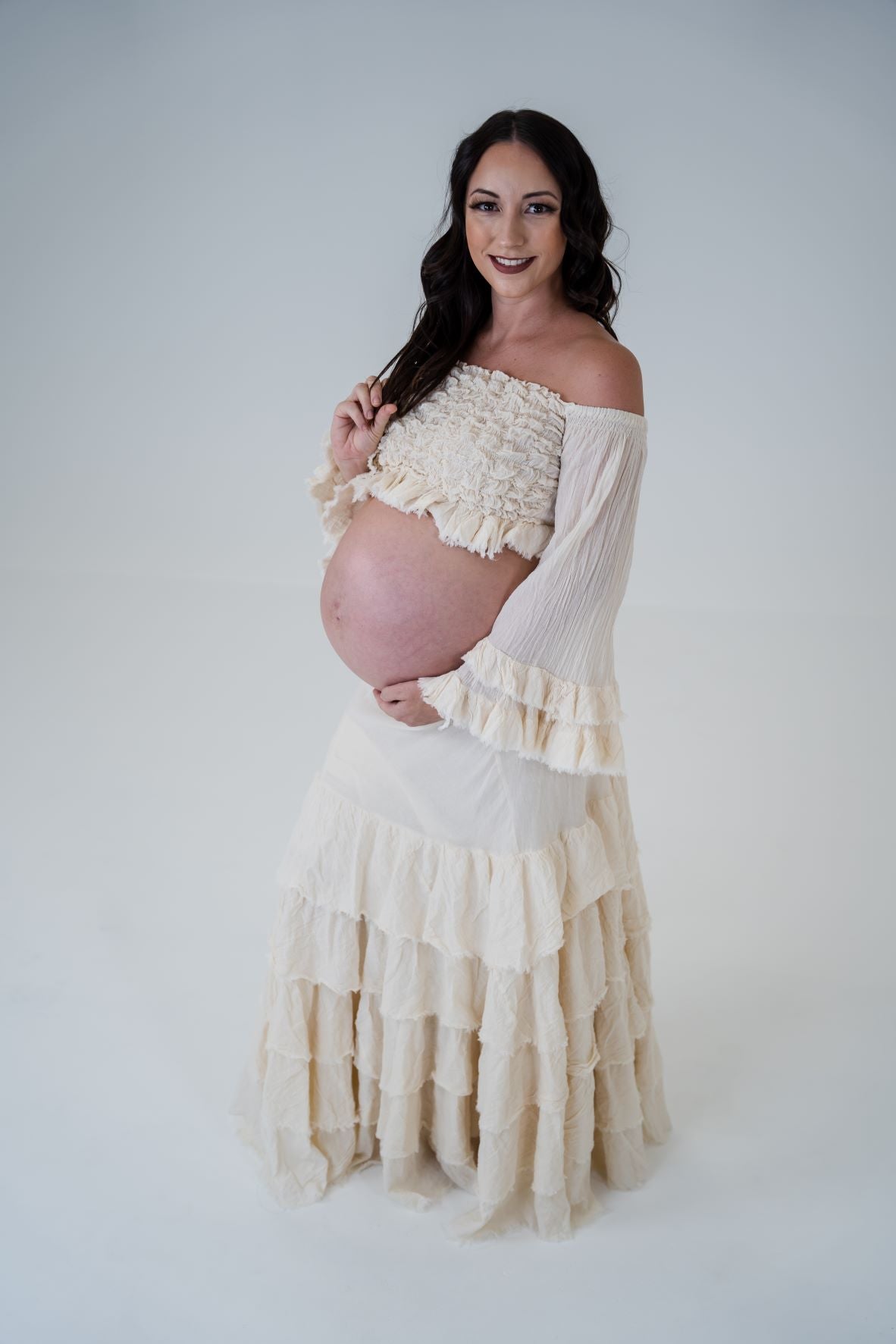 maternity photo shoot gown