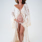 Boho Maternity Dress - Maternity Photoshoot Dresses - D&J - Abigail Lace Gown  - Luxe Bumps AU
