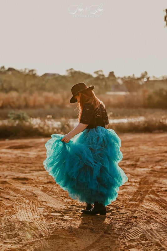 Photoshoot Dresses - Emerald Skirt/Dress- 4 DAY RENTAL