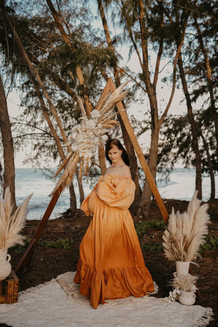 Rooh Collective Birthday Gown - Maternity Photoshoot Dress Hire Luxe Bumps AU Rooh Collective Birthday Gown - Maternity Photoshoot Dress Hire Luxe Bumps AU