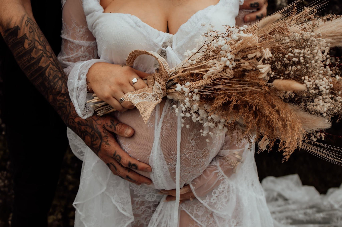 Vintage White Lace Maternity Photoshoot Dress Perth