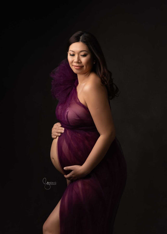 Maternity Photoshoot Dresses - Tulle Dream - Purple Tulle Dress- 4 DAY RENTAL