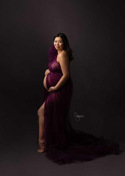 Maternity Photoshoot Dresses - Tulle Dream - Purple Tulle Dress- 4 DAY RENTAL