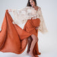 Maternity Photoshoot Dresses - Burnt Orange - D&J - Boho Gown - 4 DAY RENTAL - Luxe Bumps AU