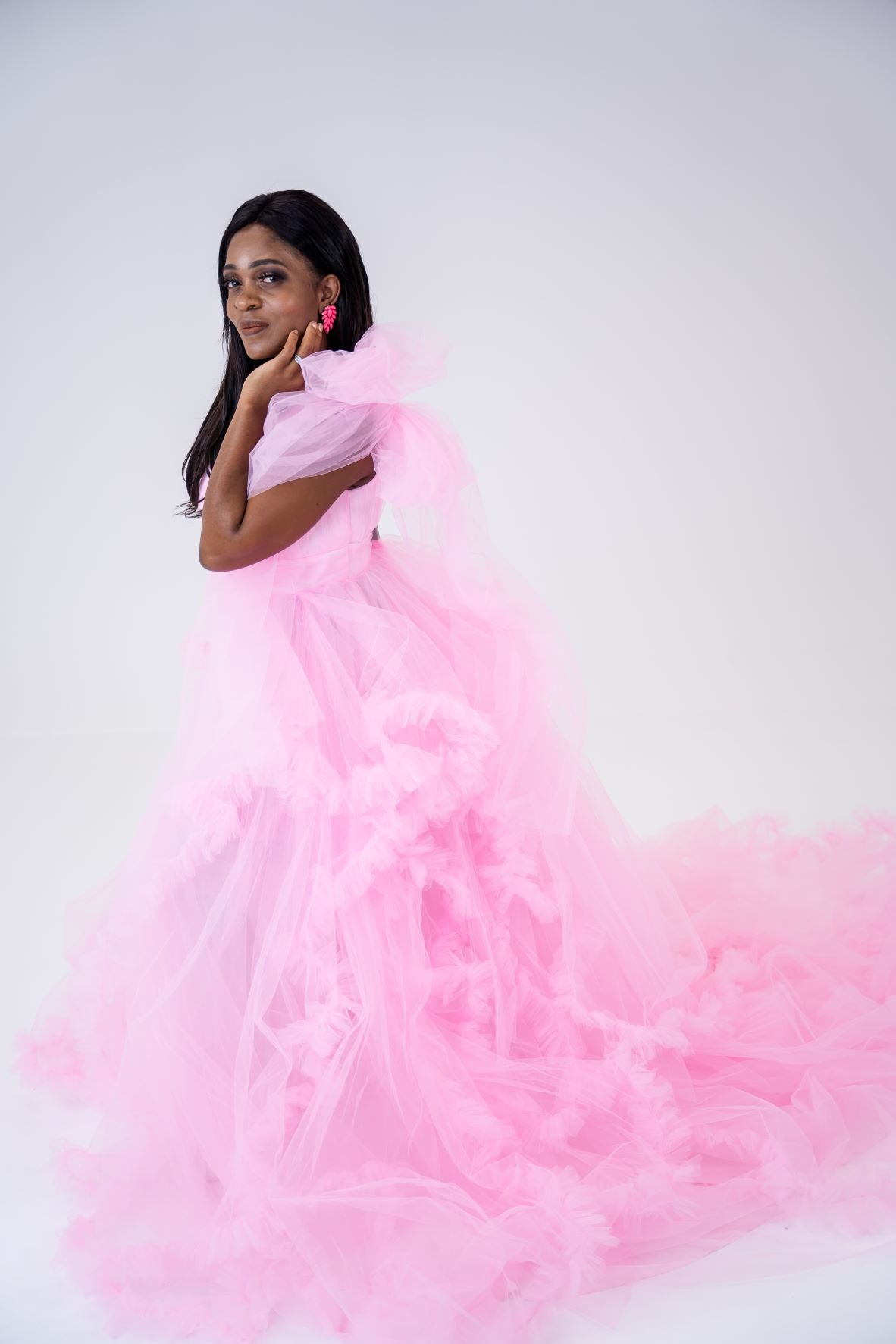 Maternity Photoshoot Dresses - Extra Puffy - Pink Tulle Dress - 4 DAY RENTAL - Luxe Bumps AU