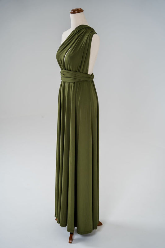 Maternity Photoshoot Dresses - Flexy - Army Green Dress - 4 DAY RENTAL - Luxe Bumps AU