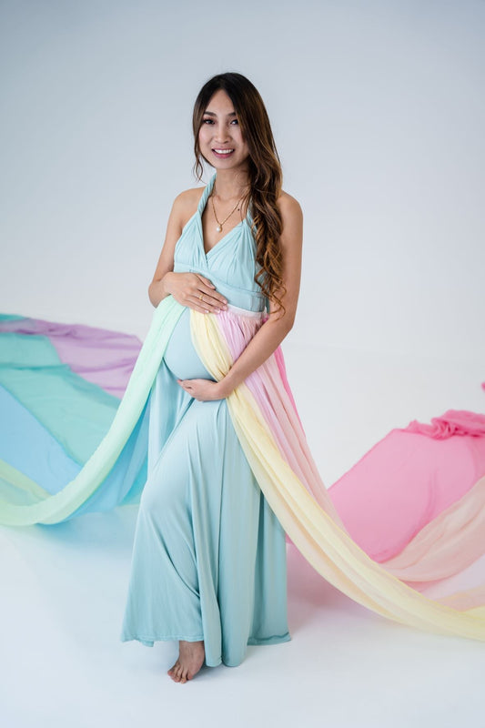 Maternity Photoshoot Dresses - Flexy - Mint Dress - 4 DAY RENTAL - Luxe Bumps AU