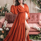 Dress Hire - Maternity Photoshoot Dresses - Rust Robe - DAY RENTAL
