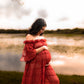 Maternity Photoshoot Dresses - Rustic Red Chiffon Dress - 4 DAY RENTAL