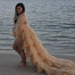 Dress Hire - Photoshoot Dresses - Champange Tulle Robe - 4 DAY RENTAL