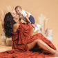 Maternity Photoshoot Dresses - Rust Chiffon Robe/Dress