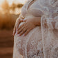 Maternity Photoshoot Dresses - Boho White Lace Dress - 4 DAY RENTAL