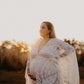 Maternity Photoshoot Dresses - Boho White Lace Dress - 4 DAY RENTAL