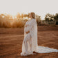 Maternity Photoshoot Dresses - Boho White Lace Dress - 4 DAY RENTAL