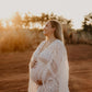 Maternity Photoshoot Dresses - Boho White Lace Dress - 4 DAY RENTAL