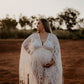 Maternity Photoshoot Dresses - Boho White Lace Dress - 4 DAY RENTAL