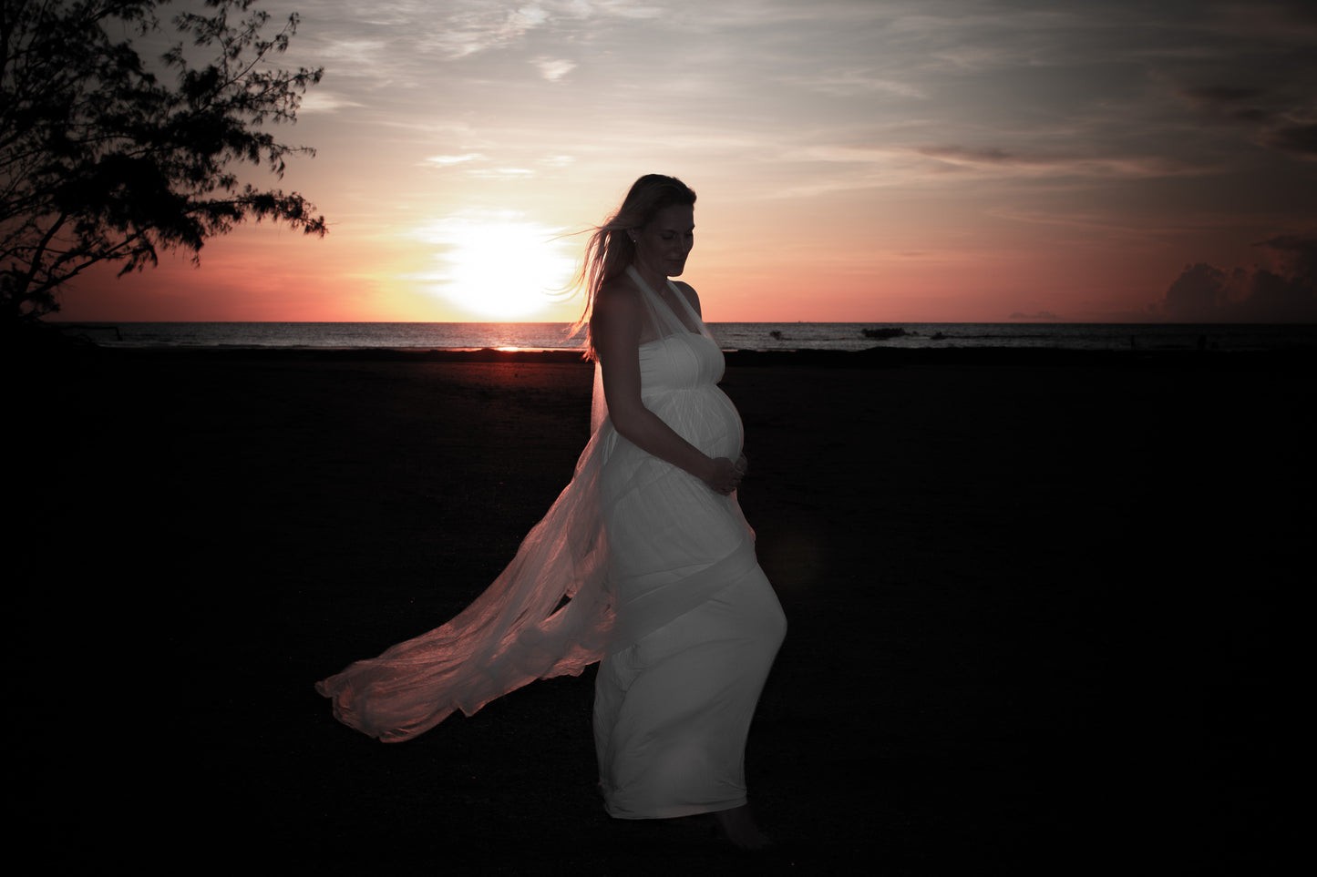 Maternity Photoshoot Dresses - Jess - White Gown - 4 DAY RENTAL