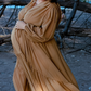 Dress Hire - Photoshoot Dresses - Nude Chiffon Robe/Dress - RENTAL