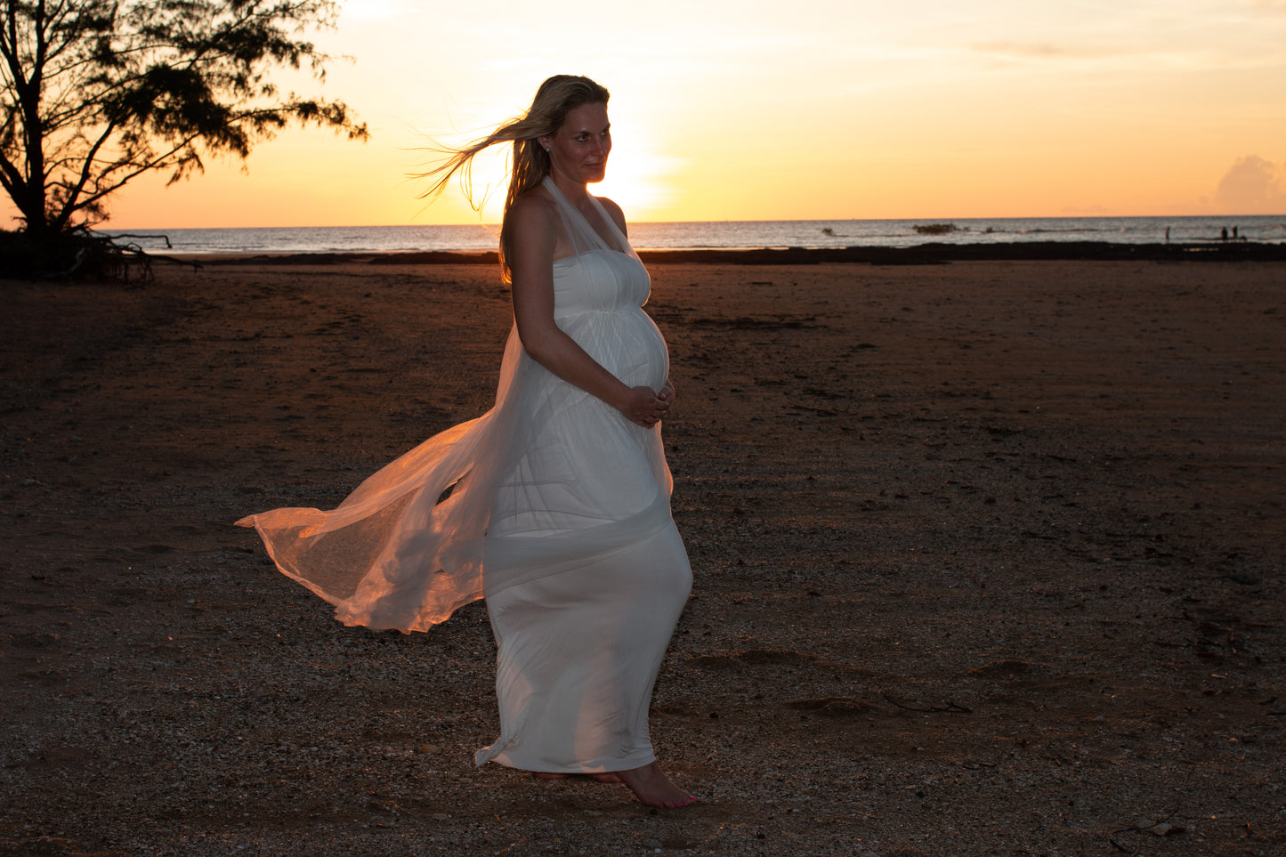 Maternity Photoshoot Dresses - Jess - White Gown - 4 DAY RENTAL