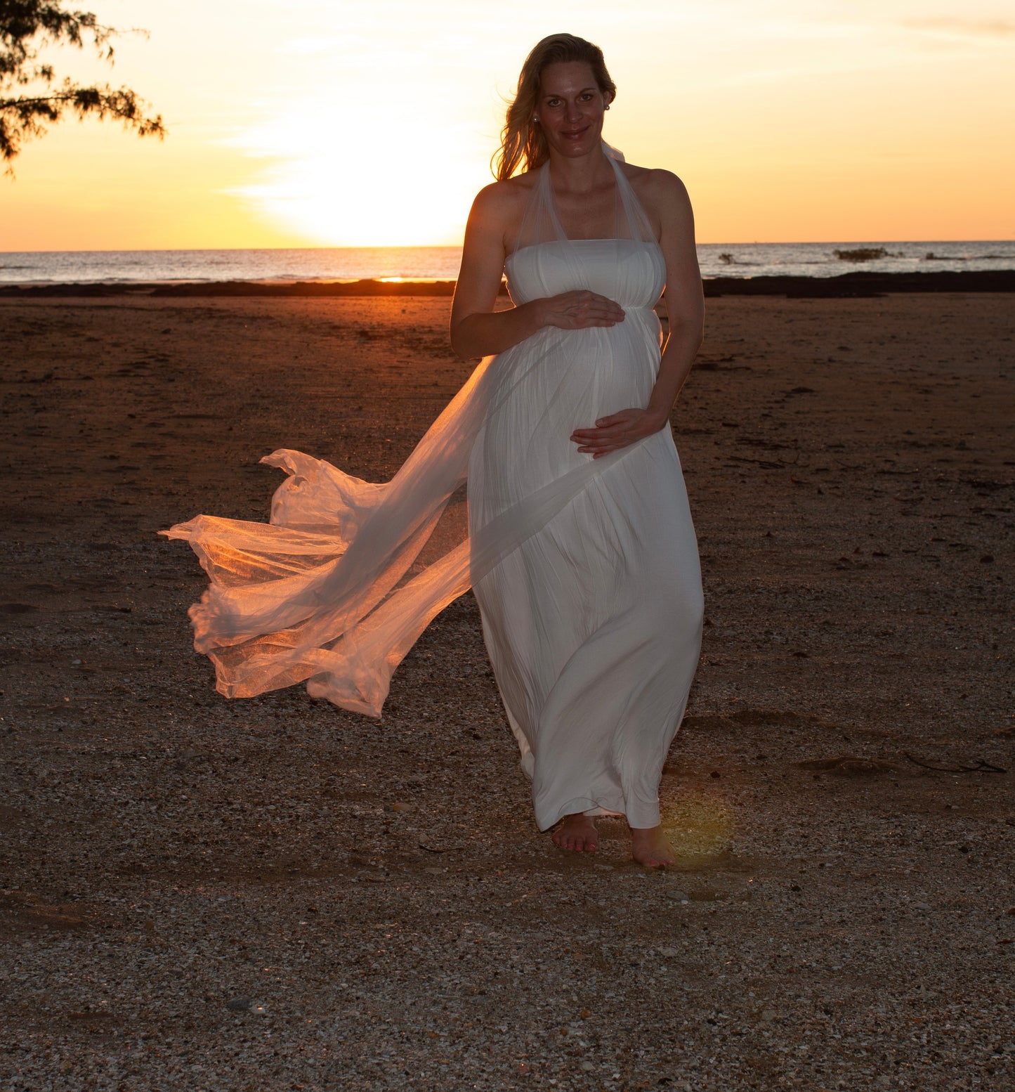Maternity Photoshoot Dresses - Jess - White Gown - 4 DAY RENTAL