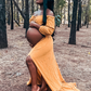 Maternity Photoshoot Dresses - Ginger Yellow - D&J - Alice Gown 2 Piece Set - 4 DAY RENTAL