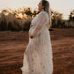 Maternity Photoshoot Dresses - Star - Champagne Tulle Robe - 4 DAY RENTAL