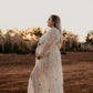 Maternity Photoshoot Dresses - Star - Champagne Tulle Robe - 4 DAY RENTAL