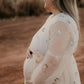 Maternity Photoshoot Dresses - Star - Champagne Tulle Robe - 4 DAY RENTAL