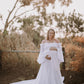 Maternity Photoshoot Dresses Hire - Prim - White Gown - 4 DAY RENTAL