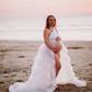 Pregnant Photoshoot Dress - White Tulle Dress