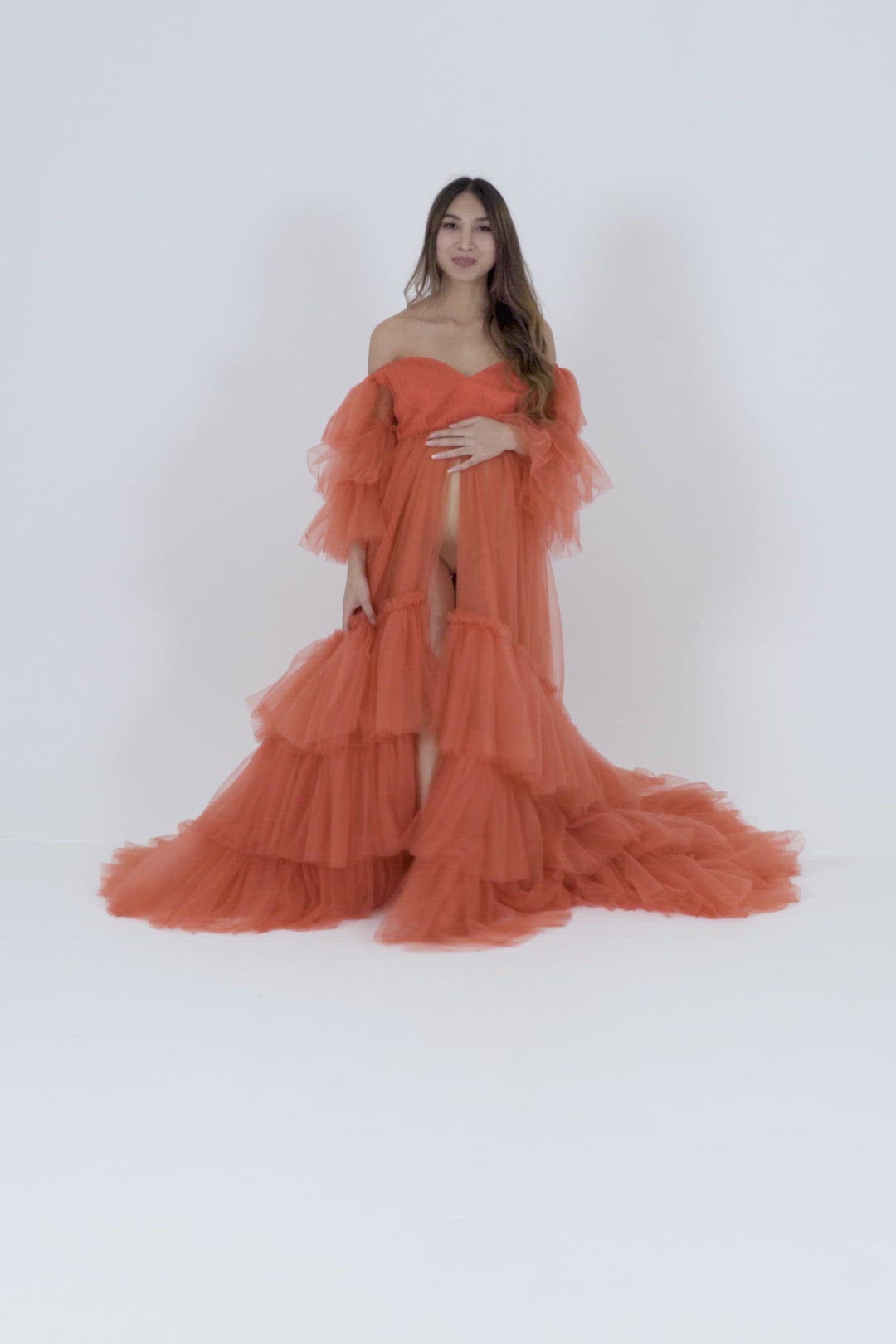 maternity photo shoot gown