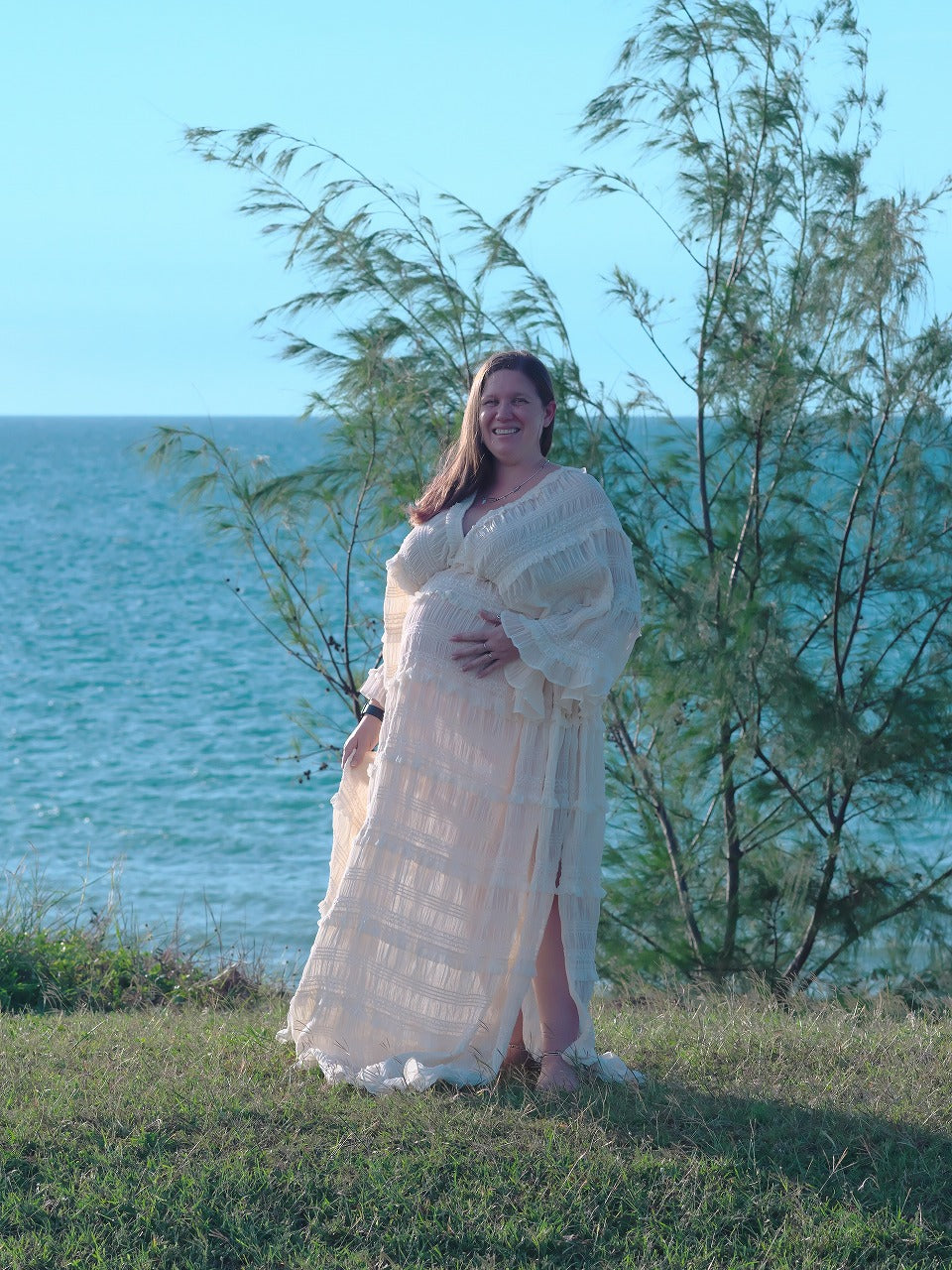 Dress Hire - Maternity Photoshoot Dresses - D&J - Chiffon Dress - DAY RENTAL