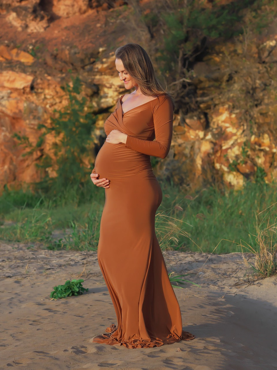 Maternity Photoshoot Gown- Brown