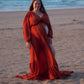 Dress Hire - Maternity Photoshoot Dresses - Rust Robe - DAY RENTAL