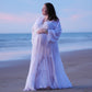 Dress Hire - Maternity Photoshoot Dresses - White Robe - DAY RENTAL