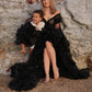 Maternity Photo shoot Dresses - Black Tulle Robe