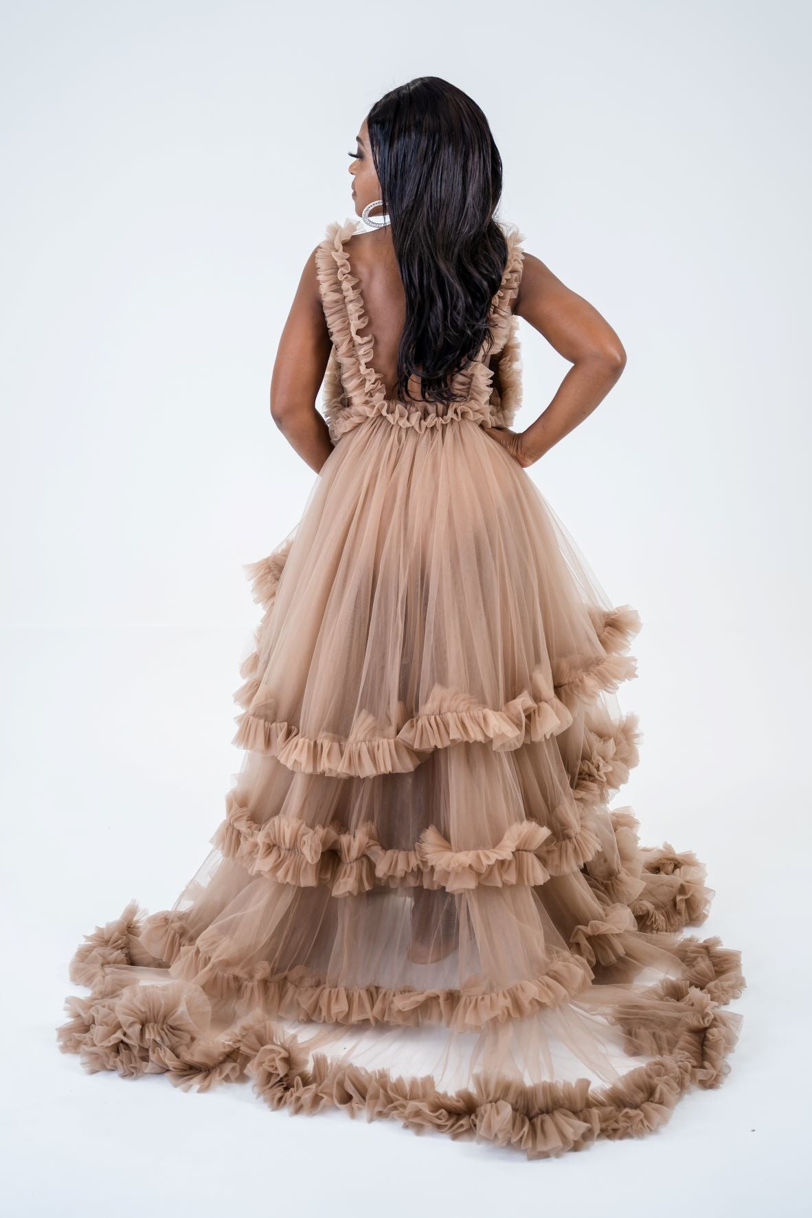 Brown Maternity Photoshoot Dress Australia