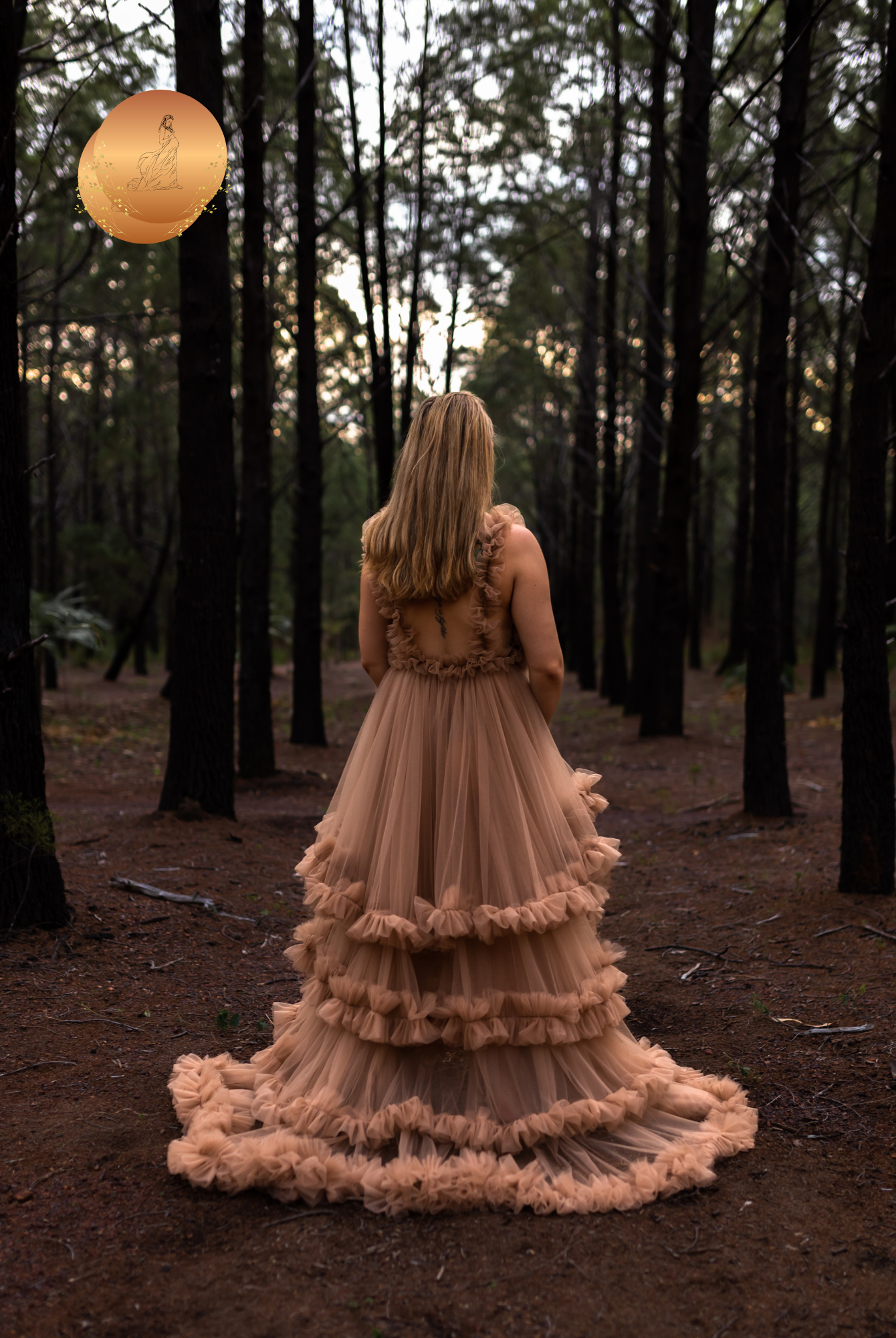Brown Maternity Photoshoot Dress Australia - Tulle Gown Luxe Bumps AU Brown Maternity Photoshoot Dress Australia - Tulle Gown Luxe Bumps AU