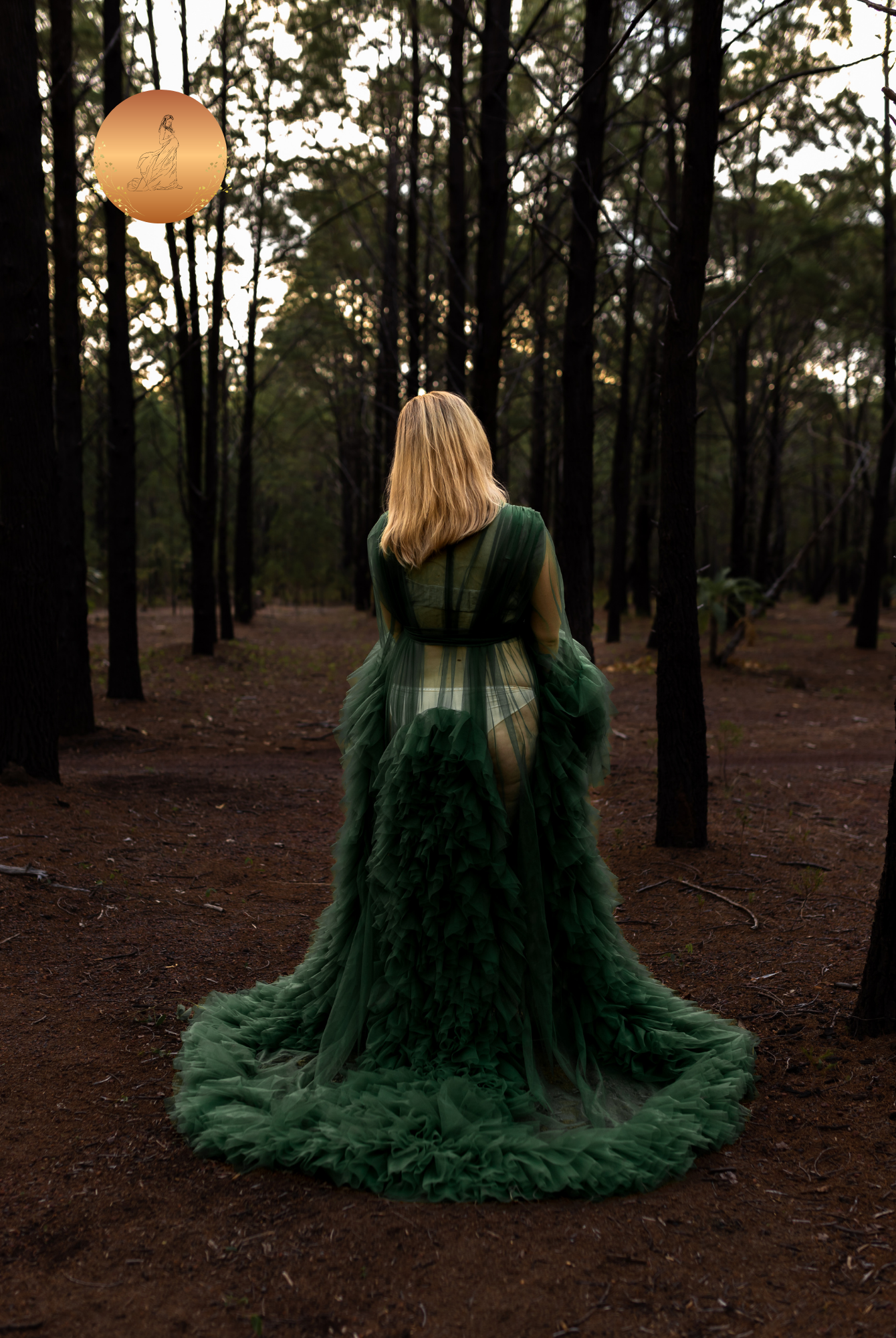 Green Tulle Robe - Maternity Dresses For Photoshoot Australia Luxe Bumps AU Green Tulle Robe - Maternity Dresses For Photoshoot Australia Luxe Bumps AU
