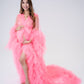 Maternity Photoshoot Dresses - Hot Pink Tulle Robe