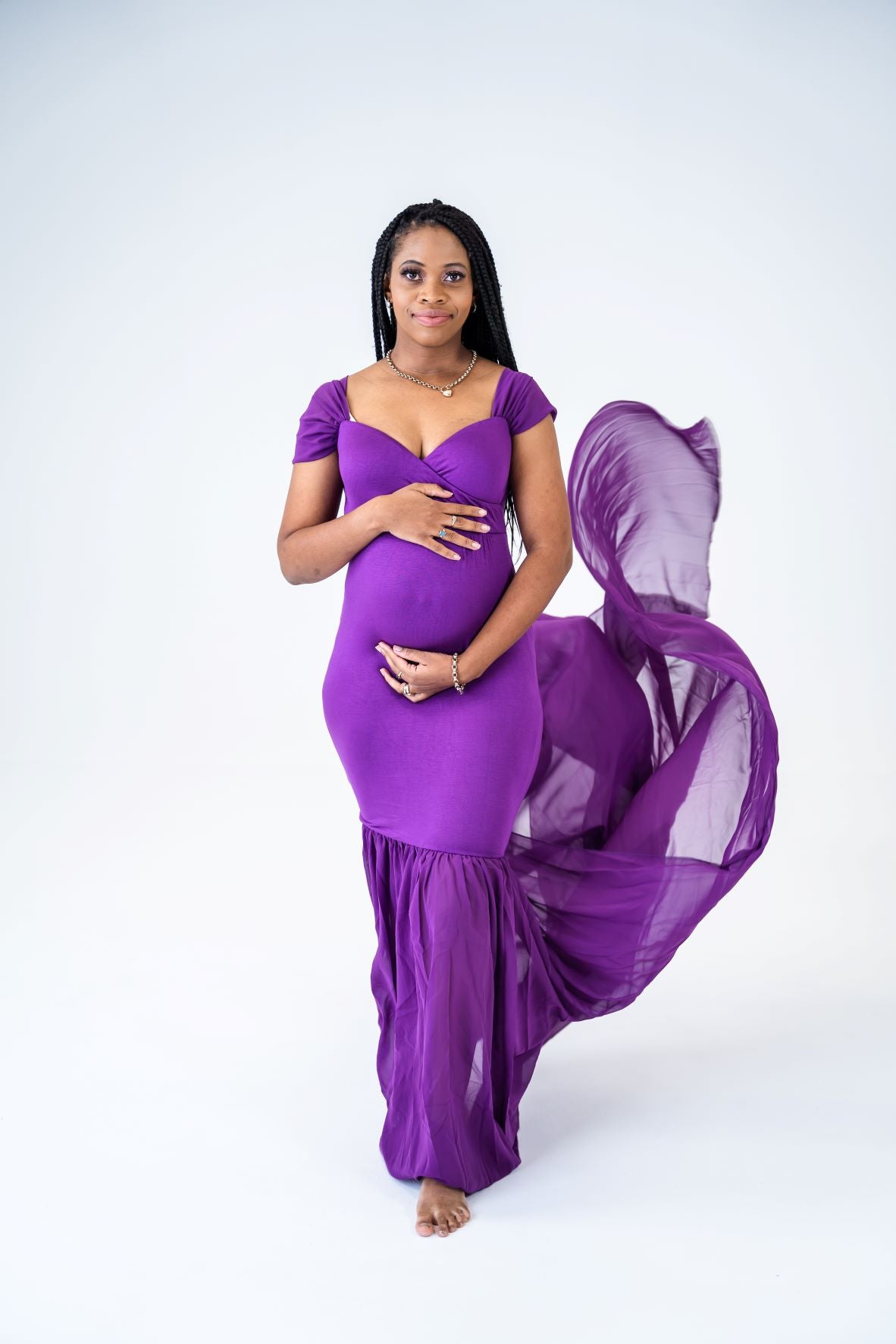 maternity photo shoot gown