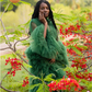 green tulle robe - photoshoot dress hire