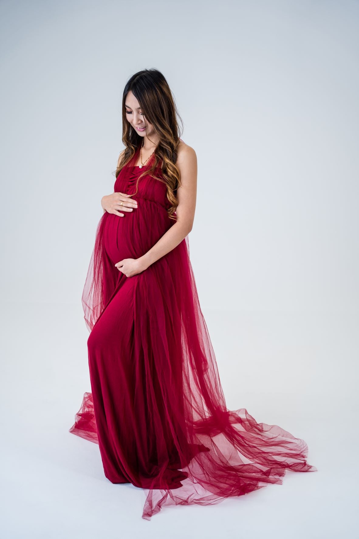 Baby Shower and Maternity Photoshoot Dress Hire Australia - Red Gown Luxe Bumps AU Baby Shower and Maternity Photoshoot Dress Hire Australia - Red Gown Luxe Bumps AU