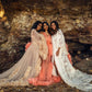 Friends photoshoot tulle robe hire