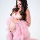 pregnancy photoshoot dresses - pink tulle robe